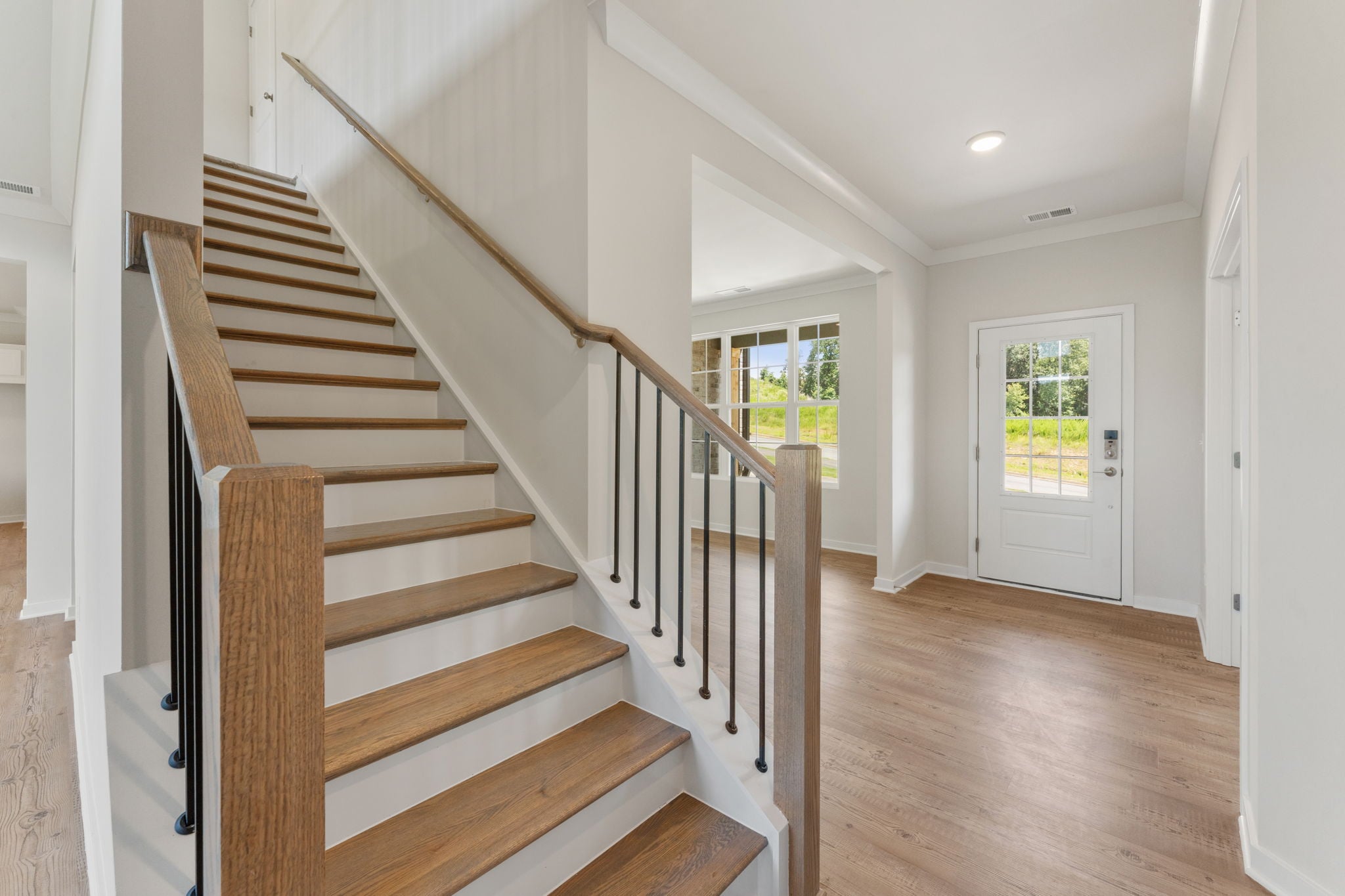 A staircase in a house.