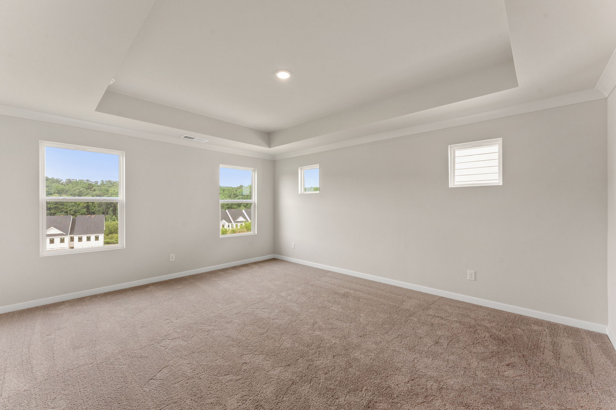 A room with windows.