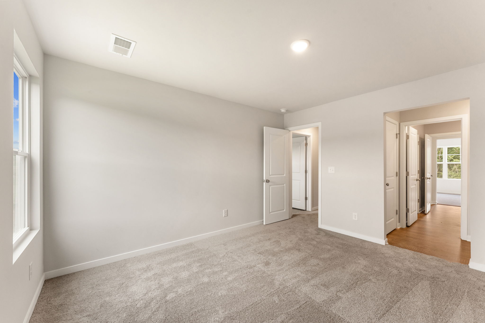 A room with white walls.