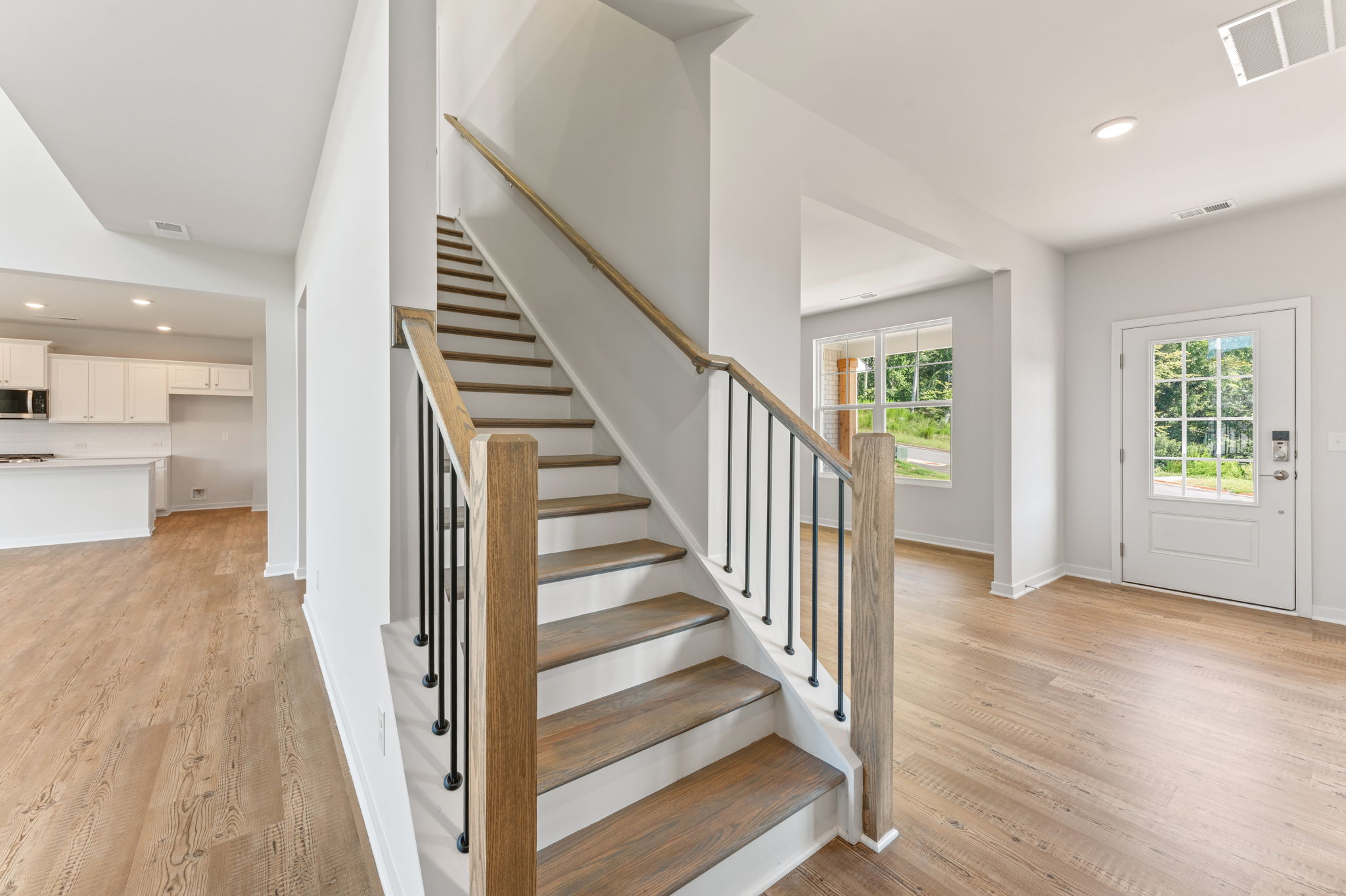 A staircase in a house.