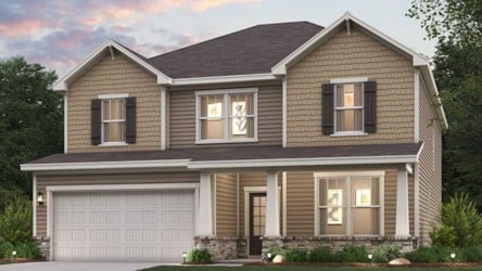 A house with a garage.