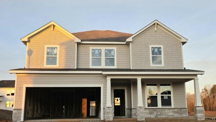 A house with a garage.