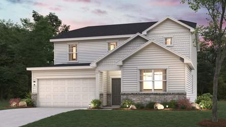 A house with a garage.