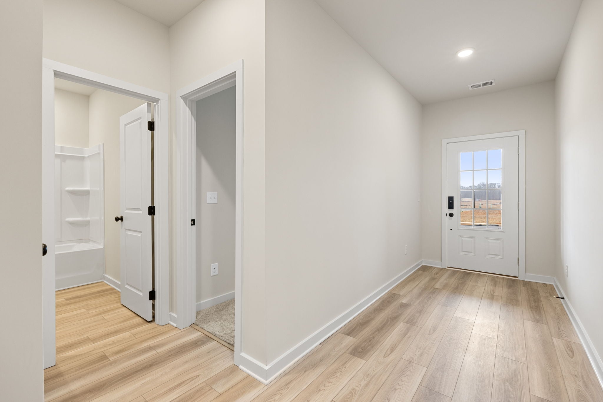 A room with white walls.