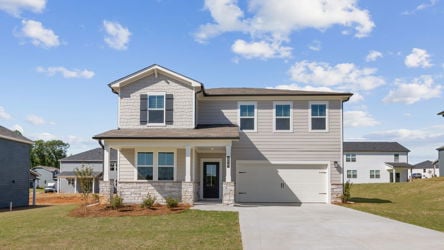 A house with a driveway.