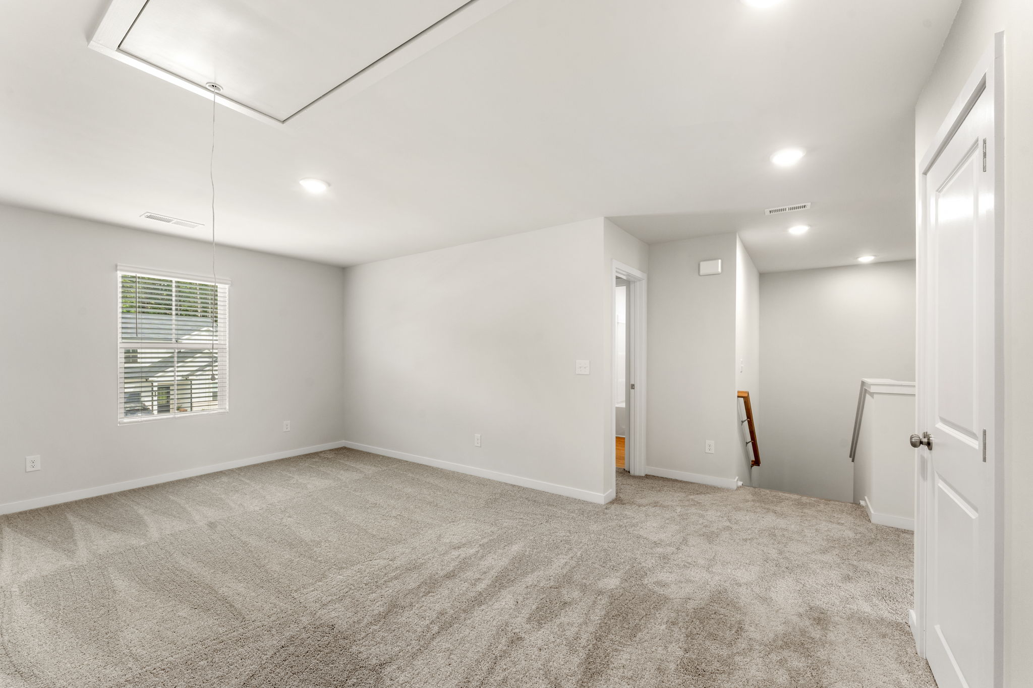 A room with white walls.