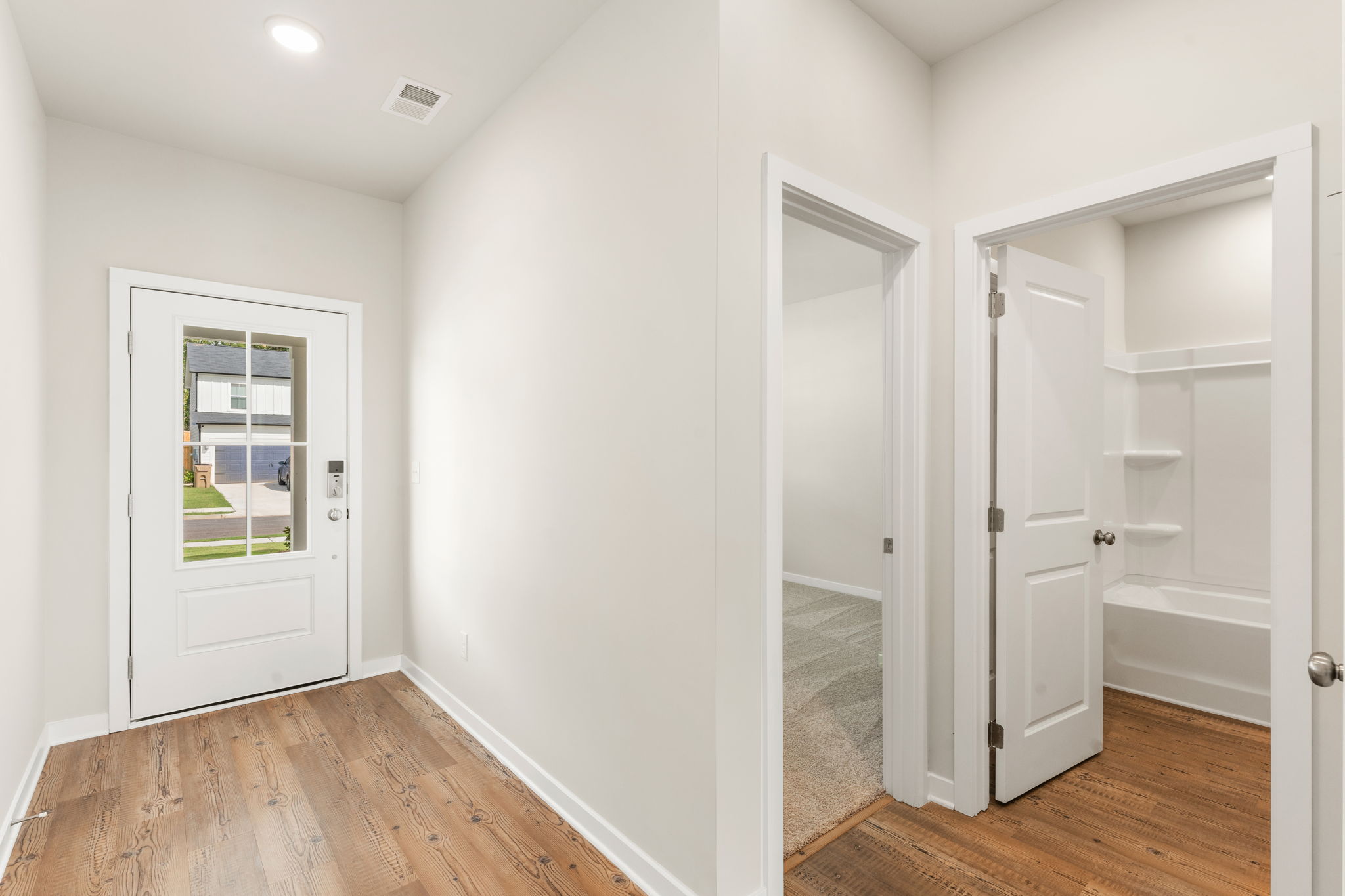 A room with white doors.