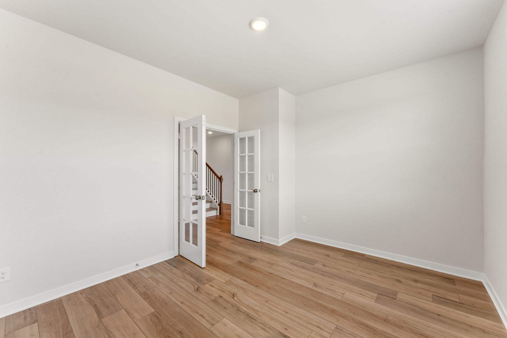 A room with white walls.