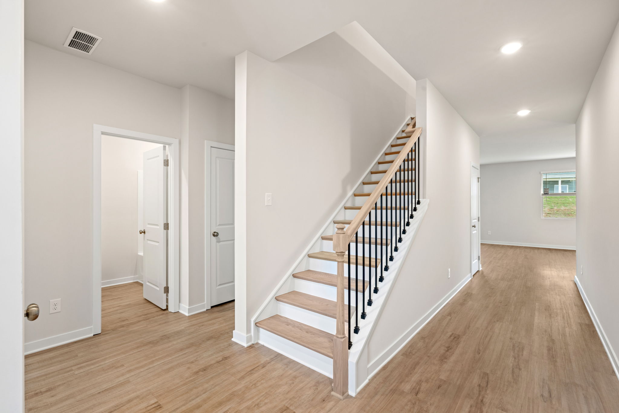 A staircase in a house.