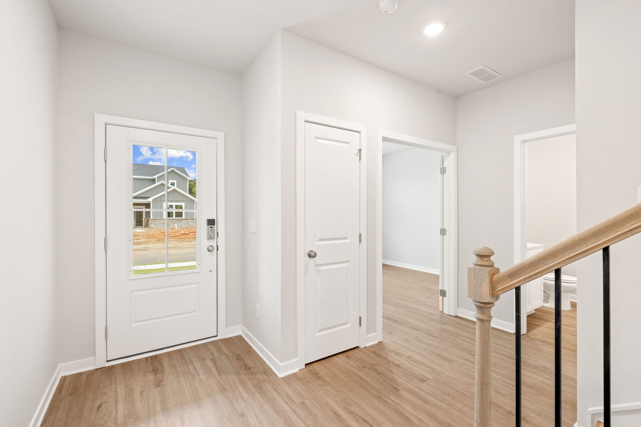 A room with white doors.