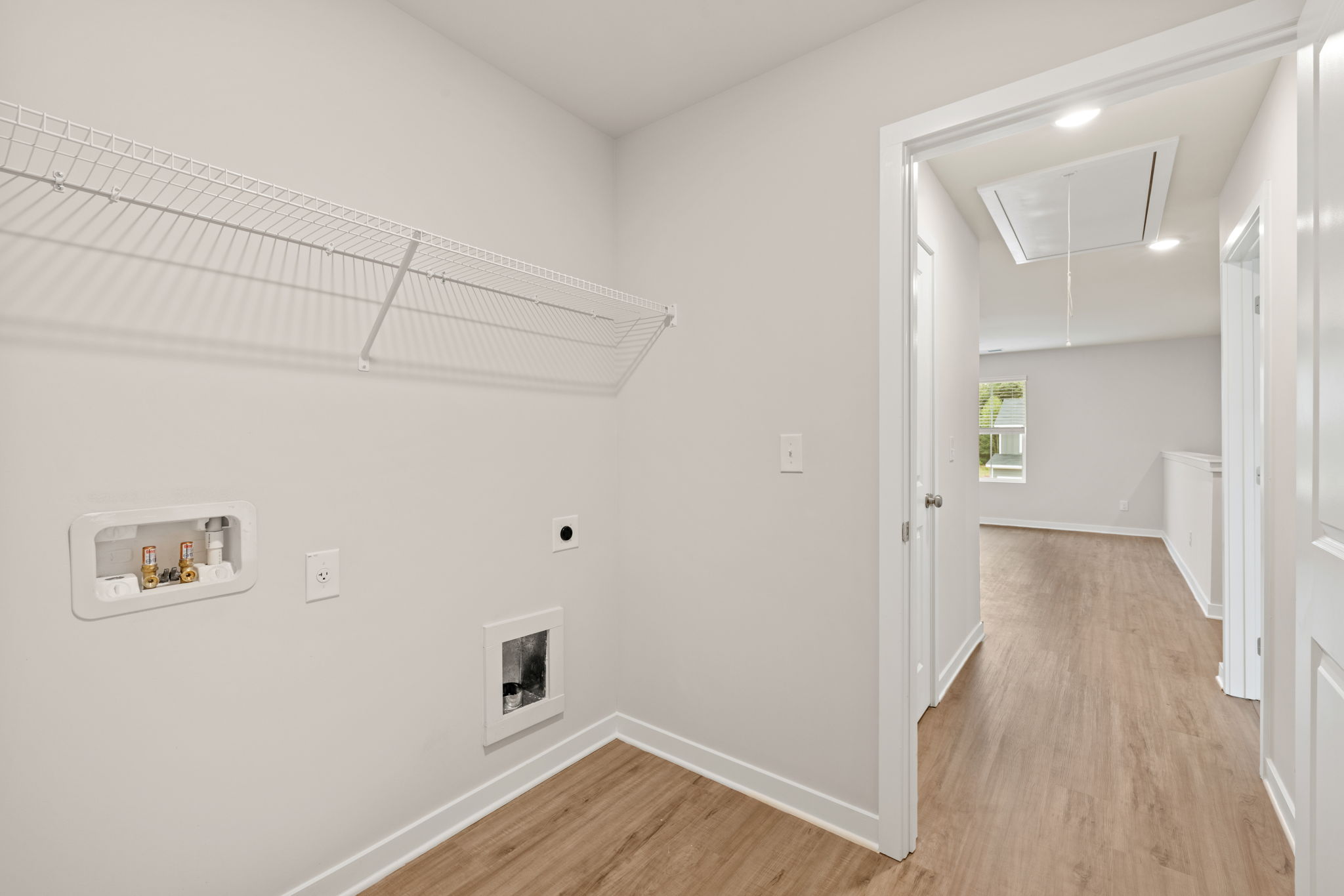 A room with white walls.