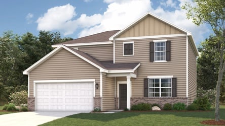 A house with a garage.