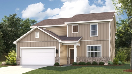 A house with a garage.