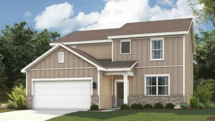 A house with a garage.