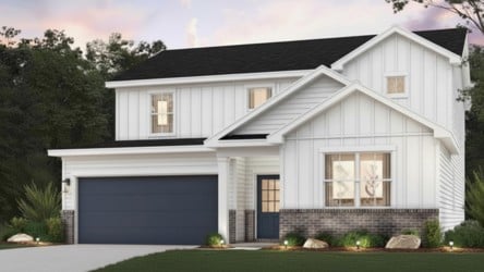 A house with a garage.