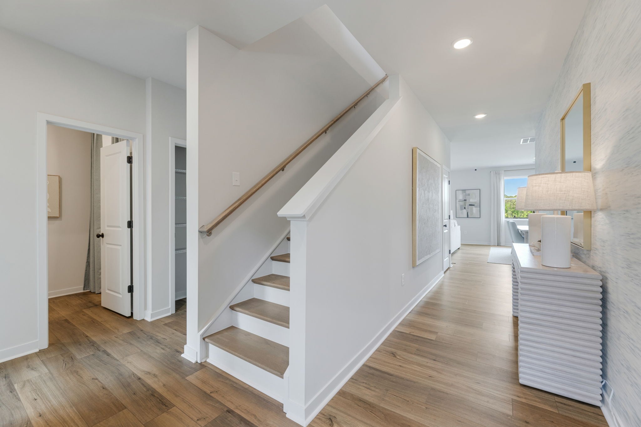 A staircase in a house.