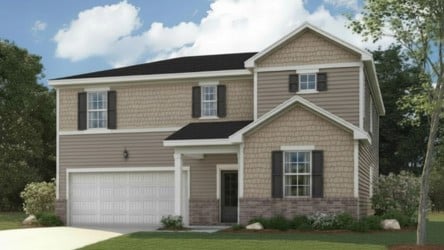 A house with a garage.