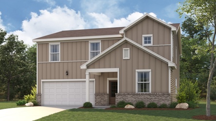 A house with a garage.