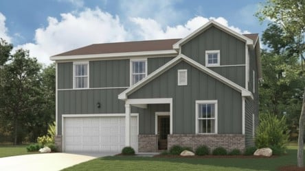 A house with a garage.