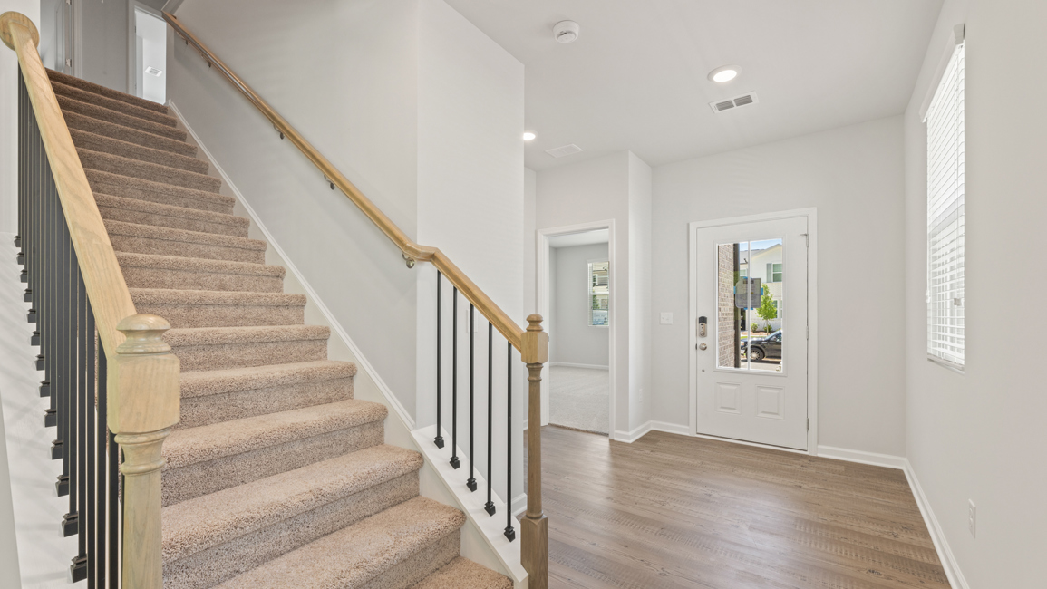 A staircase in a house.