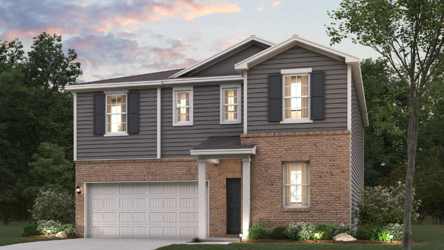 A house with a garage.