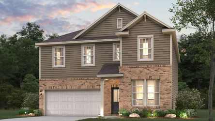 A house with a garage.