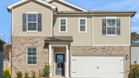 A house with a garage.