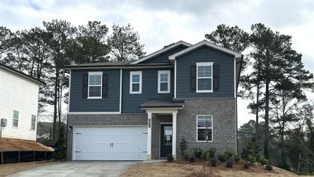 A house with a garage.