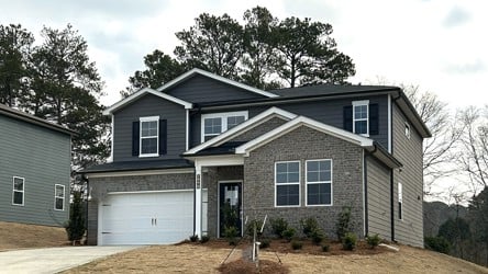 A house with a garage.