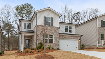 A house with a garage.