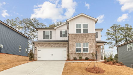 A house with a garage.