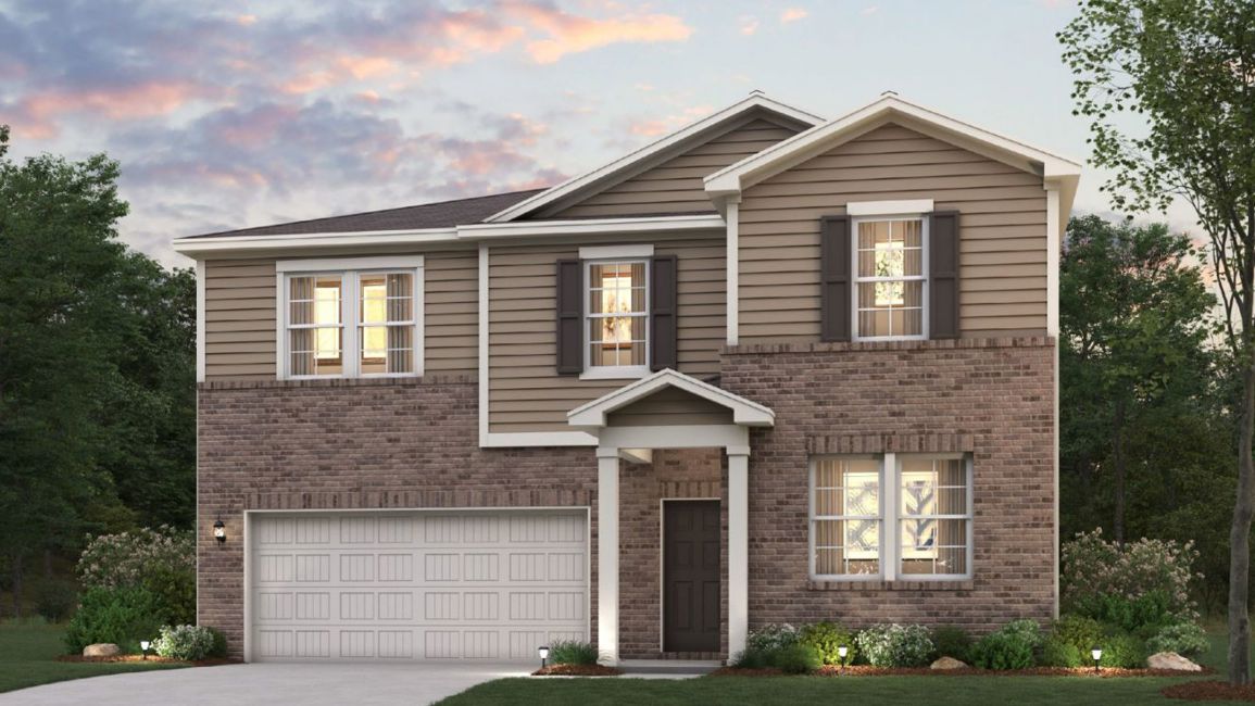 A house with a garage.
