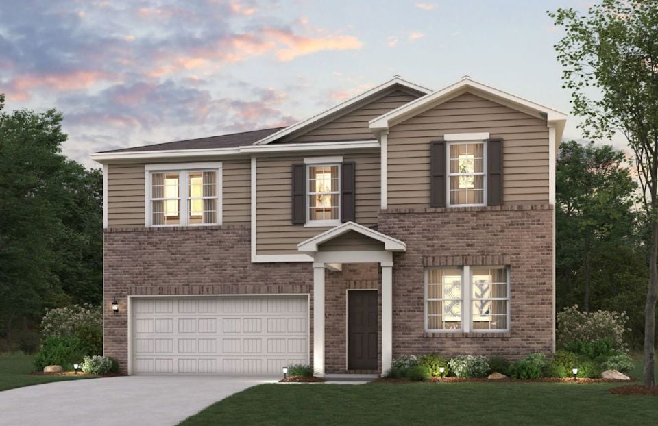 A house with a garage.
