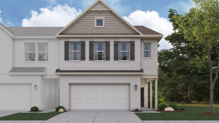 A house with a garage.