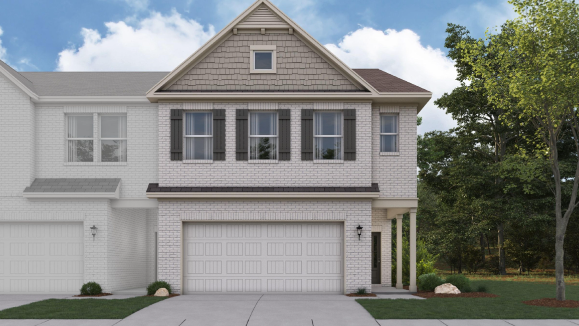 A house with a garage.