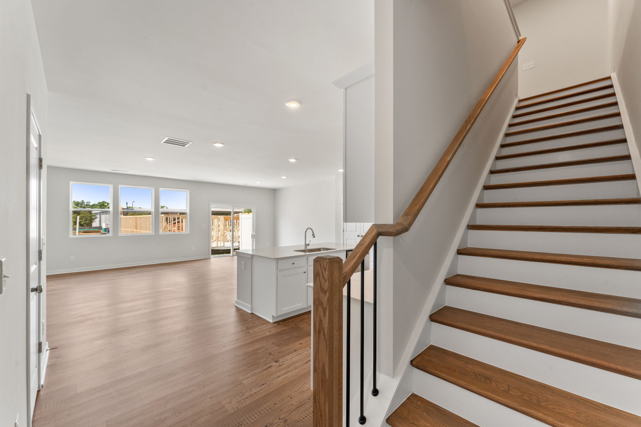 A staircase leading to a house.