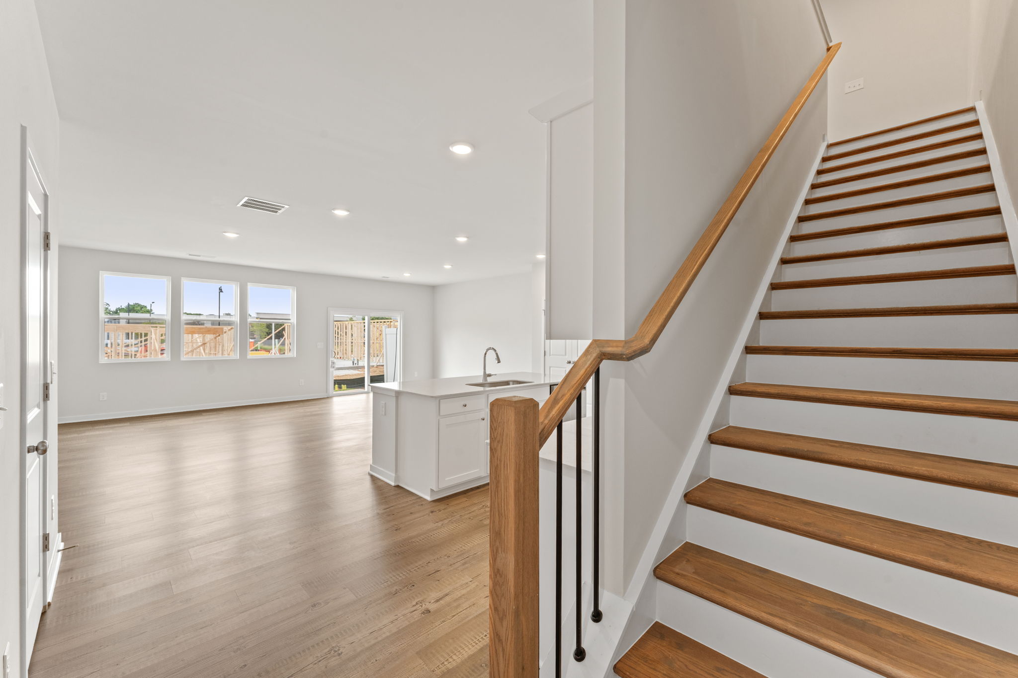 A staircase leading to a house.