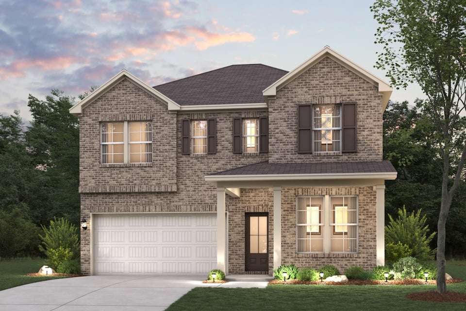 A house with a garage.