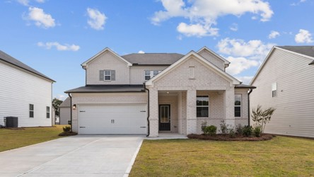 A house with a garage.
