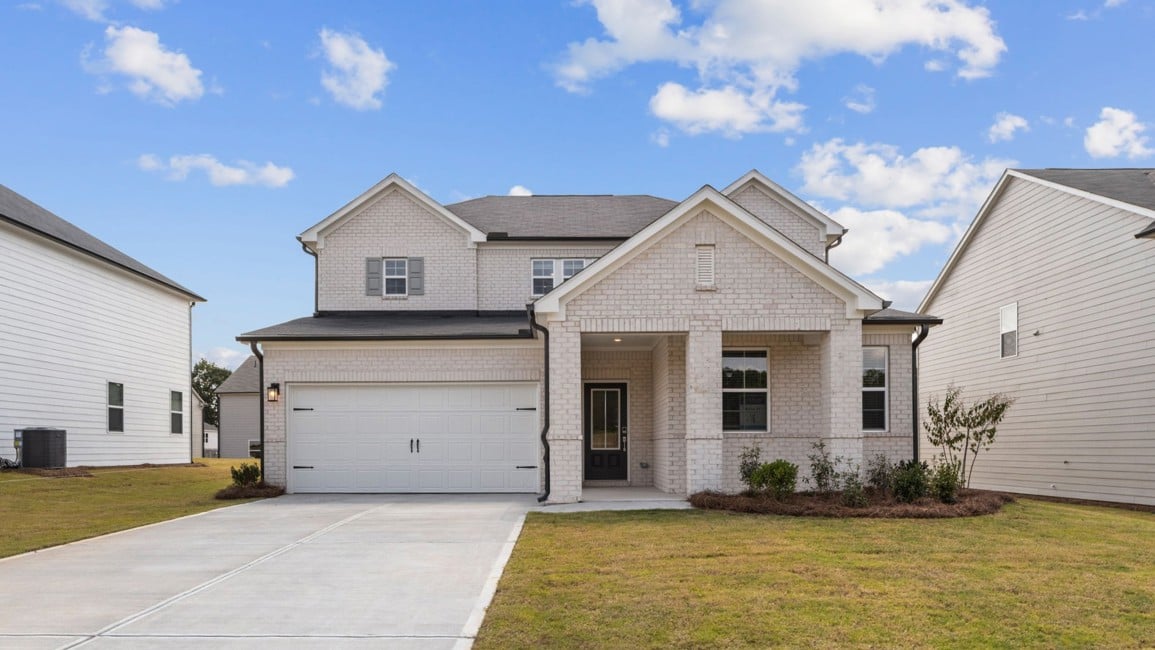 A house with a garage.