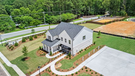 A house with a large courtyard.