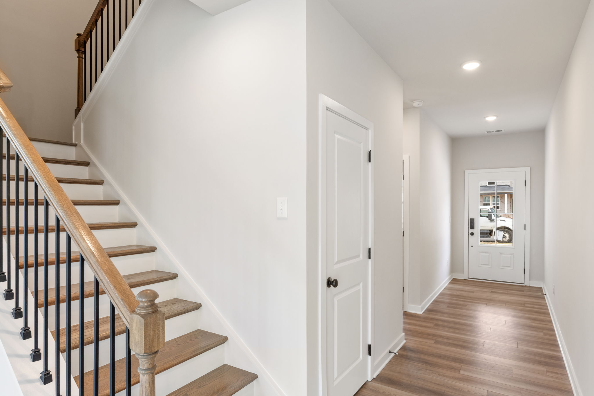 A staircase in a house.