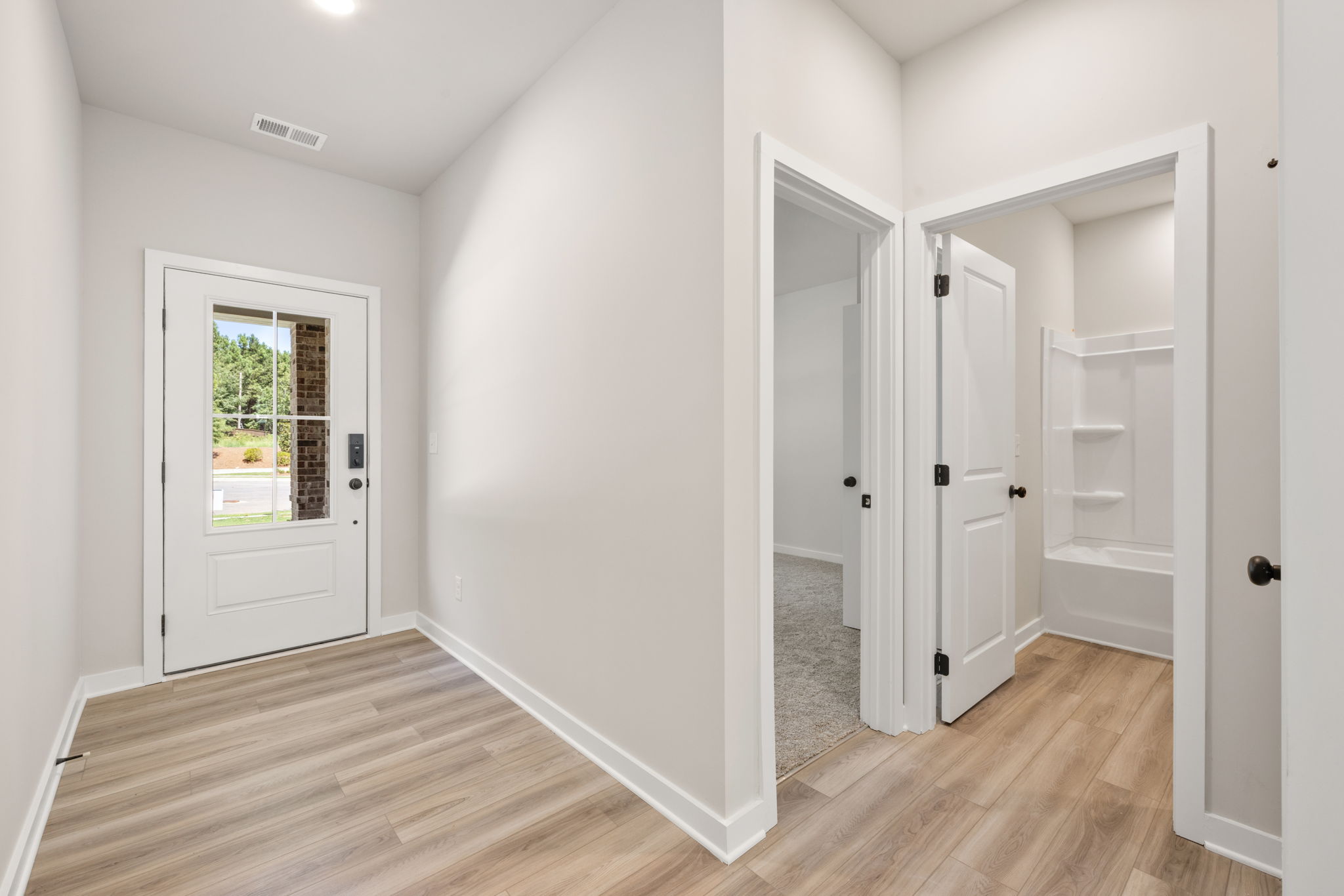A room with white walls.