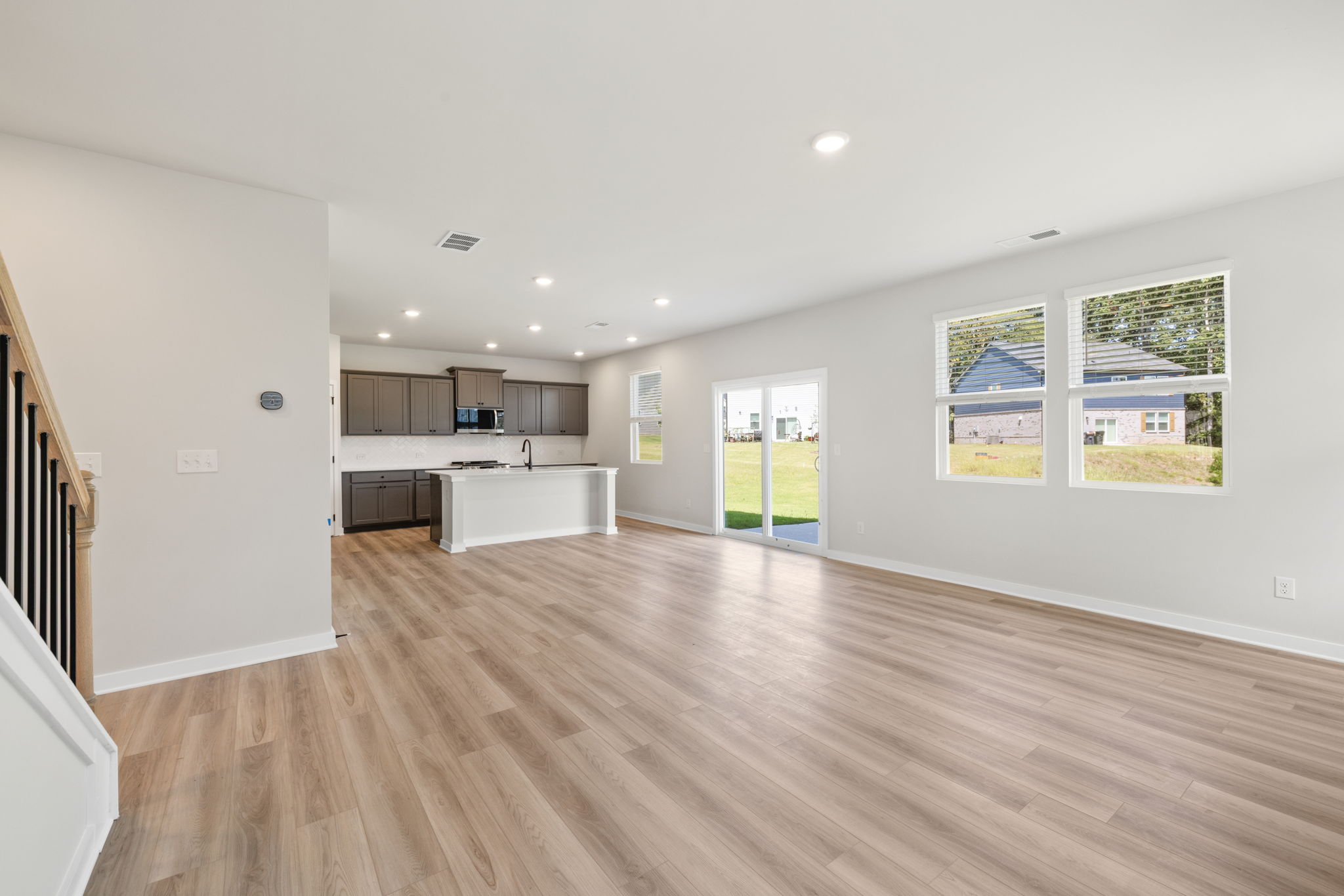 A large empty living room.