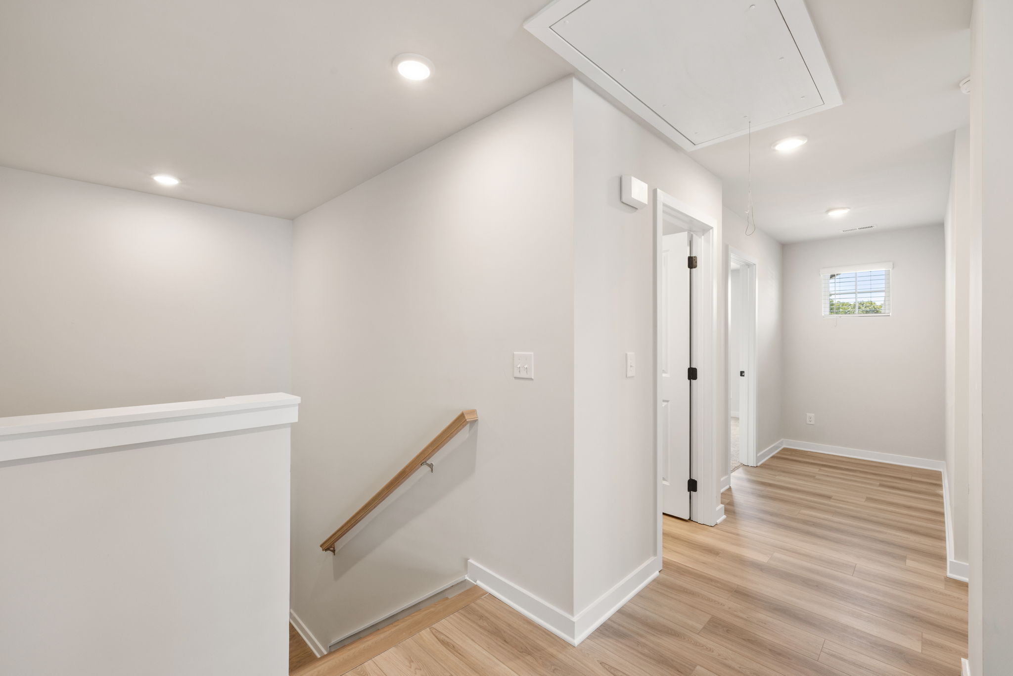 A room with white walls.