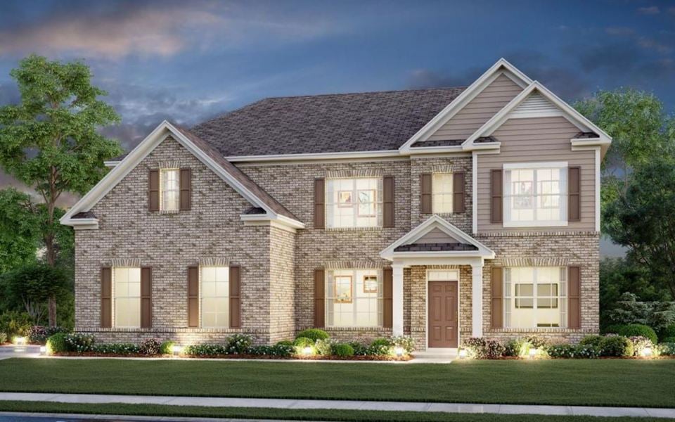 A large brick house.