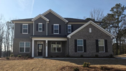 A large brick house.