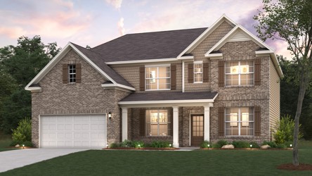 A house with a large front yard.