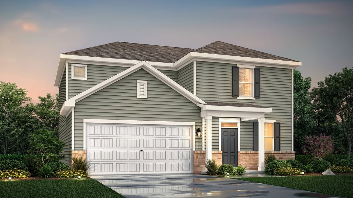 A house with a garage.