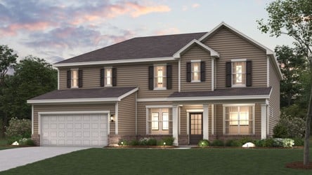 A house with a large front yard.